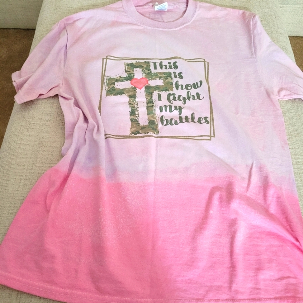 Camo Cross Ombre Custom Tshirt - Medium
